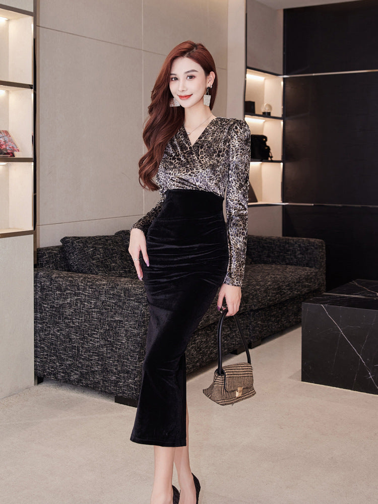 Elegant Women's High End V Neck Dress