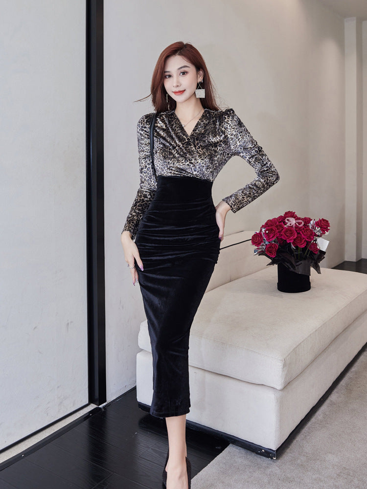 Elegant Women's High End V Neck Dress