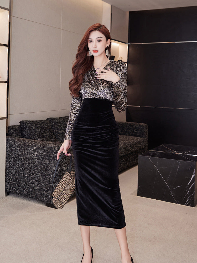 Elegant Women's High End V Neck Dress